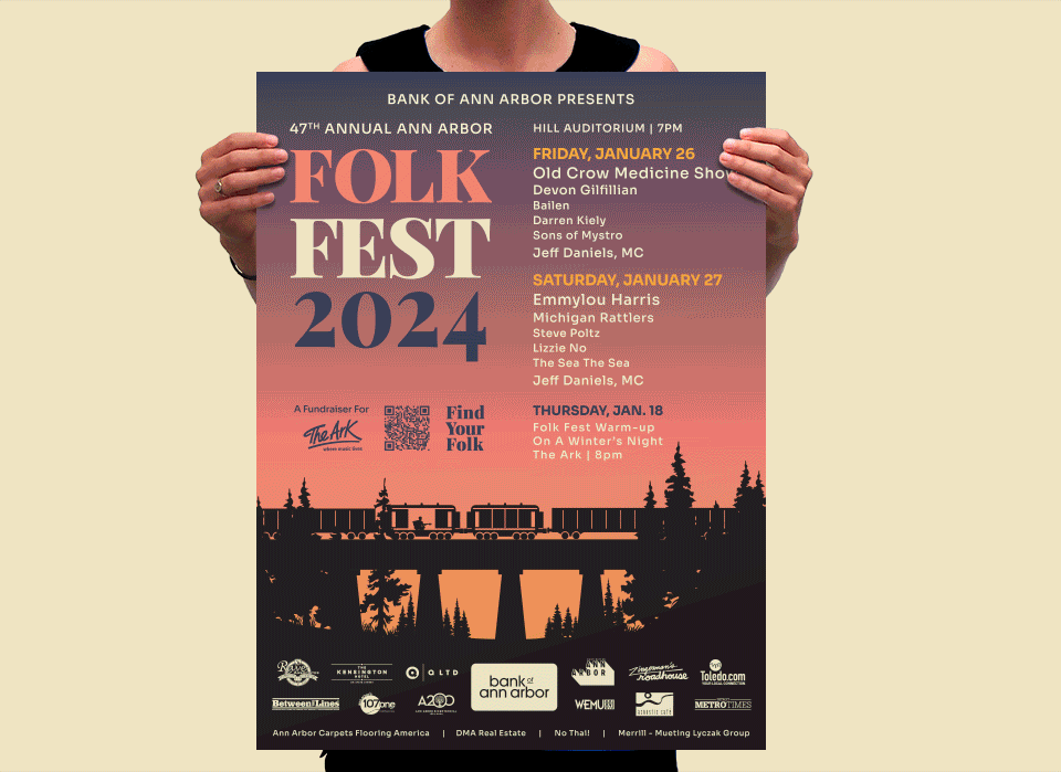 Ann Arbor Folk Festival Posters