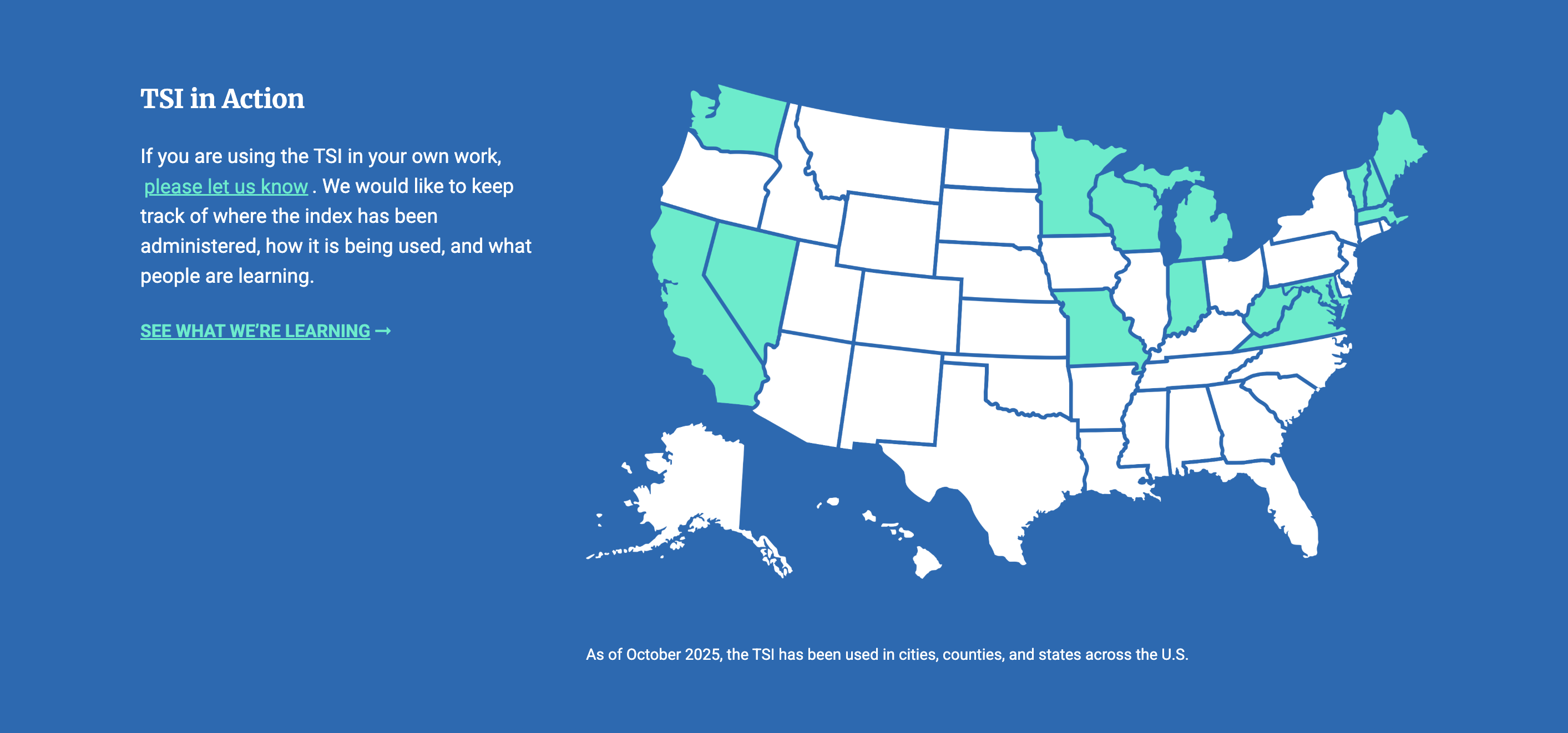 TSI Map November 2025